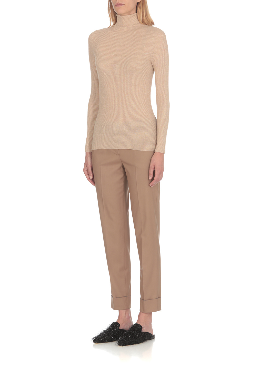 Fabiana Filippi Belt Loop Belt Casual Pants In Nude