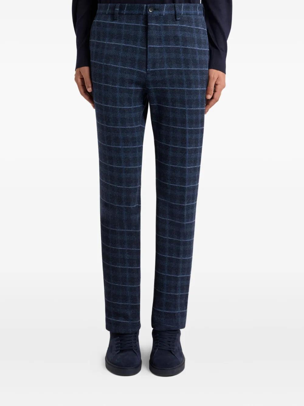 Etro Inspect Standard Trousers In Blue