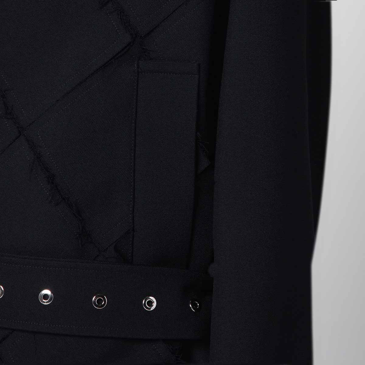 Namacheko Quilted Waist Trench Coat In Black