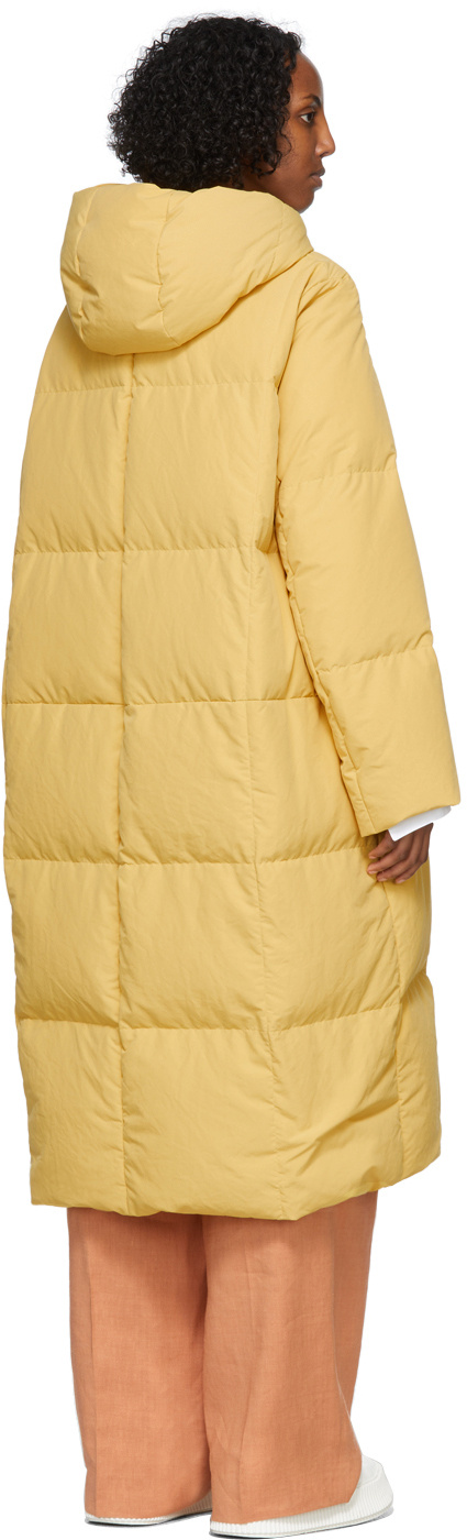 Jil Sander Long Medium-length Down Jacket In Nude