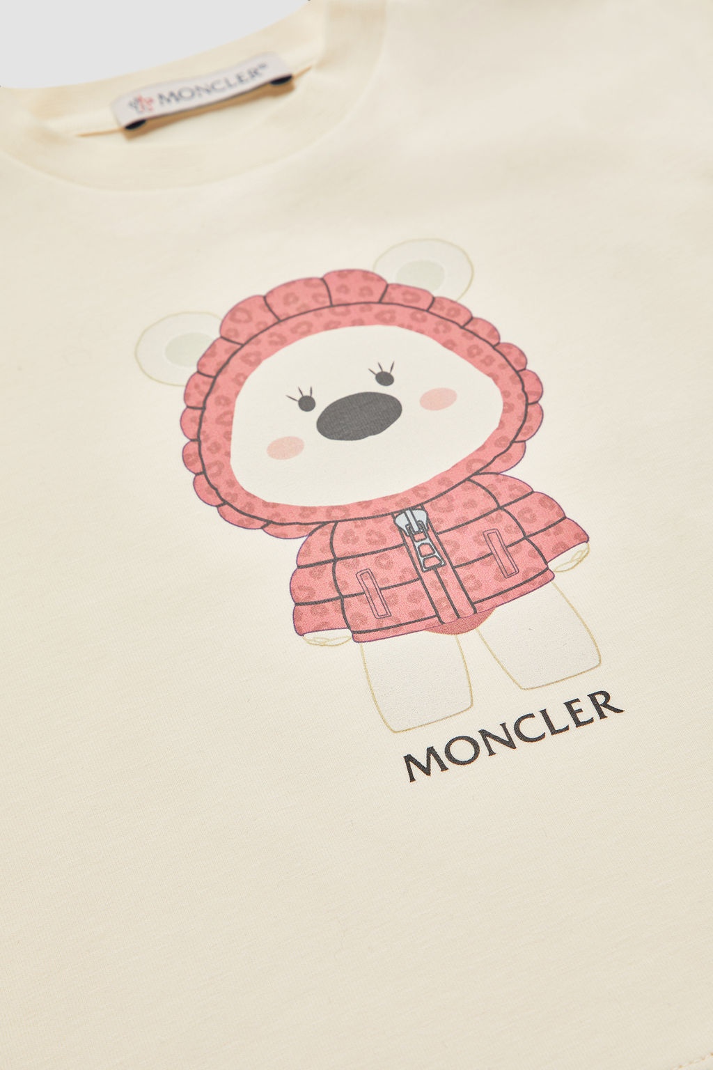 Moncler Printed Long-sleeved T-shirt In Nude