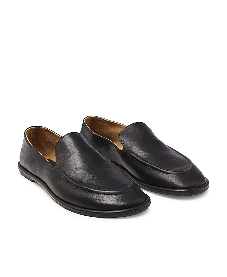 The Row Slip-on Round-toe Loafers In Black
