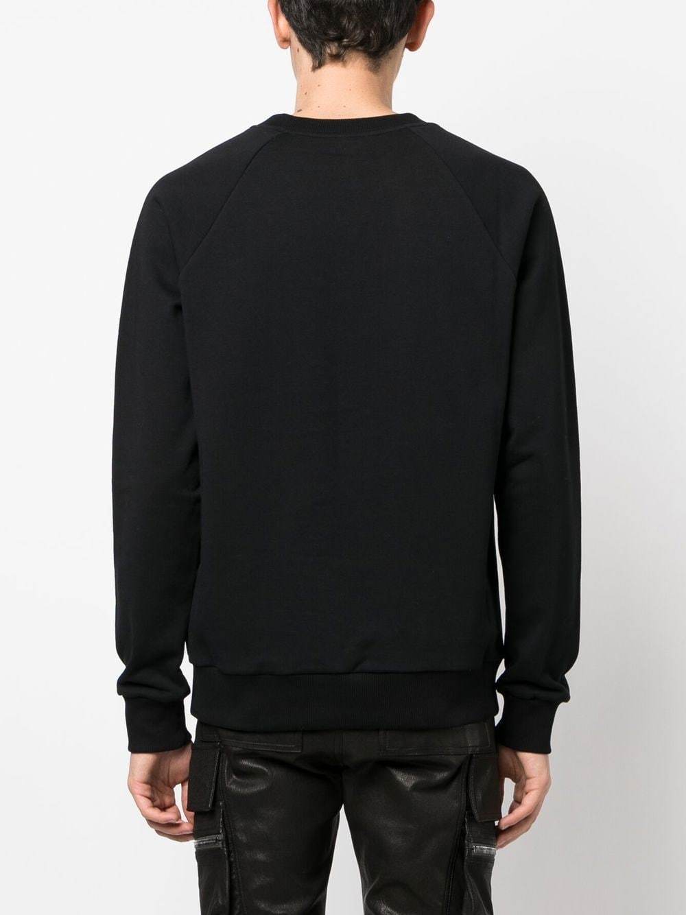 BALMAIN LOGO-PRINT CREW-NECK SWEATSHIRT