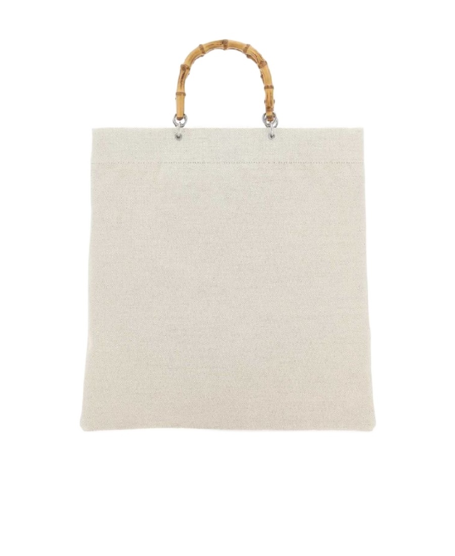 Jil Sander Man Sand Canvas Handbag In White