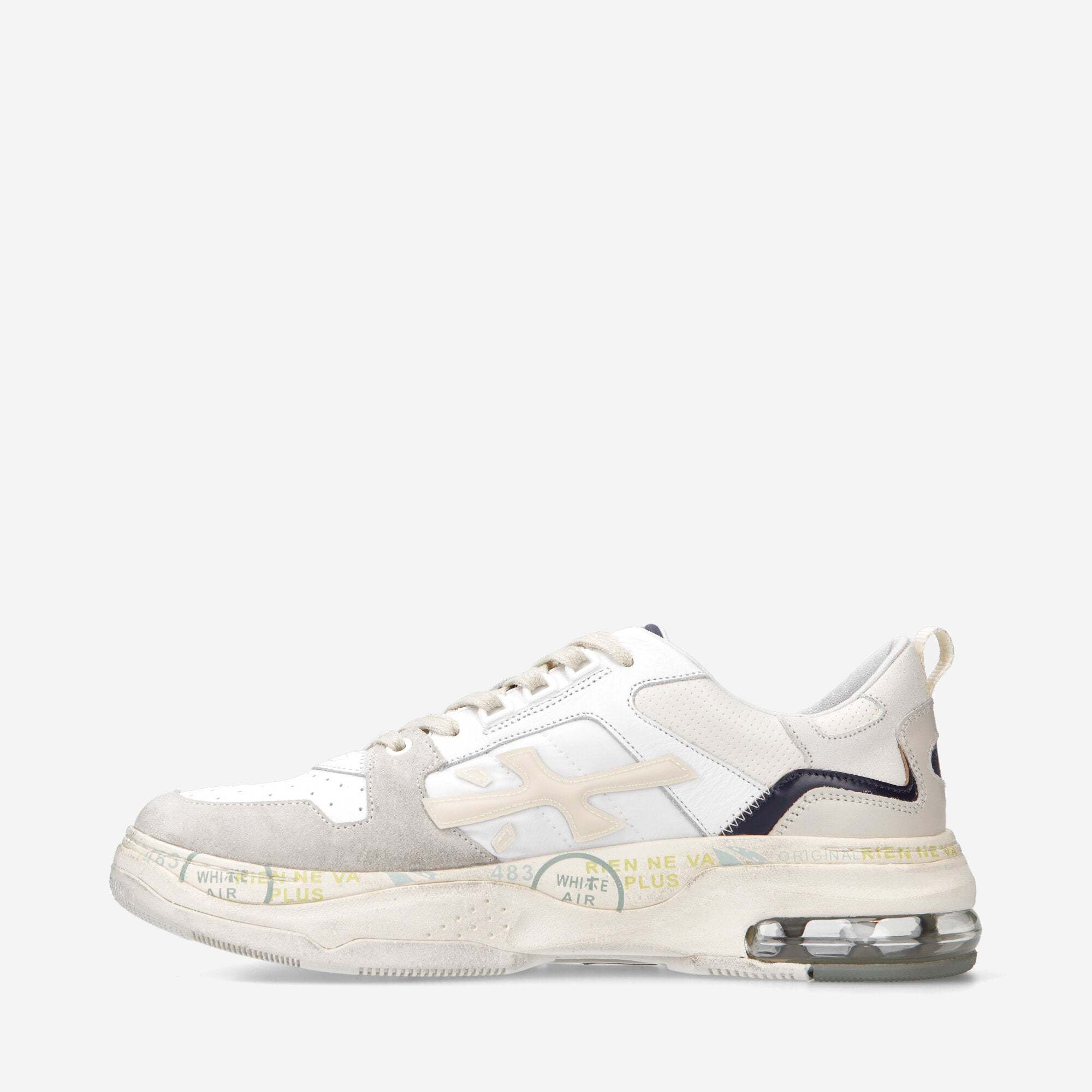 Premiata Round Head Low-cut Casual Shoes In White