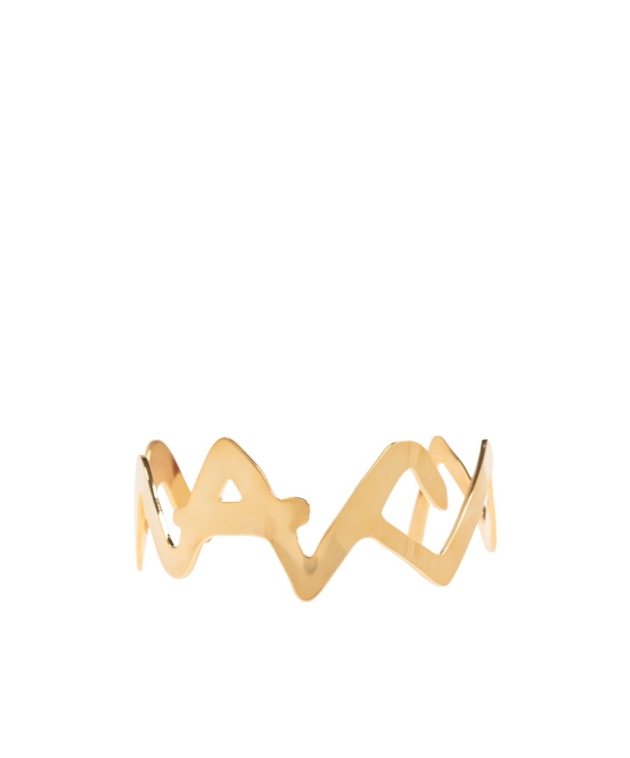 Marni Symbol Logo Plaque Bracelet In Yellow