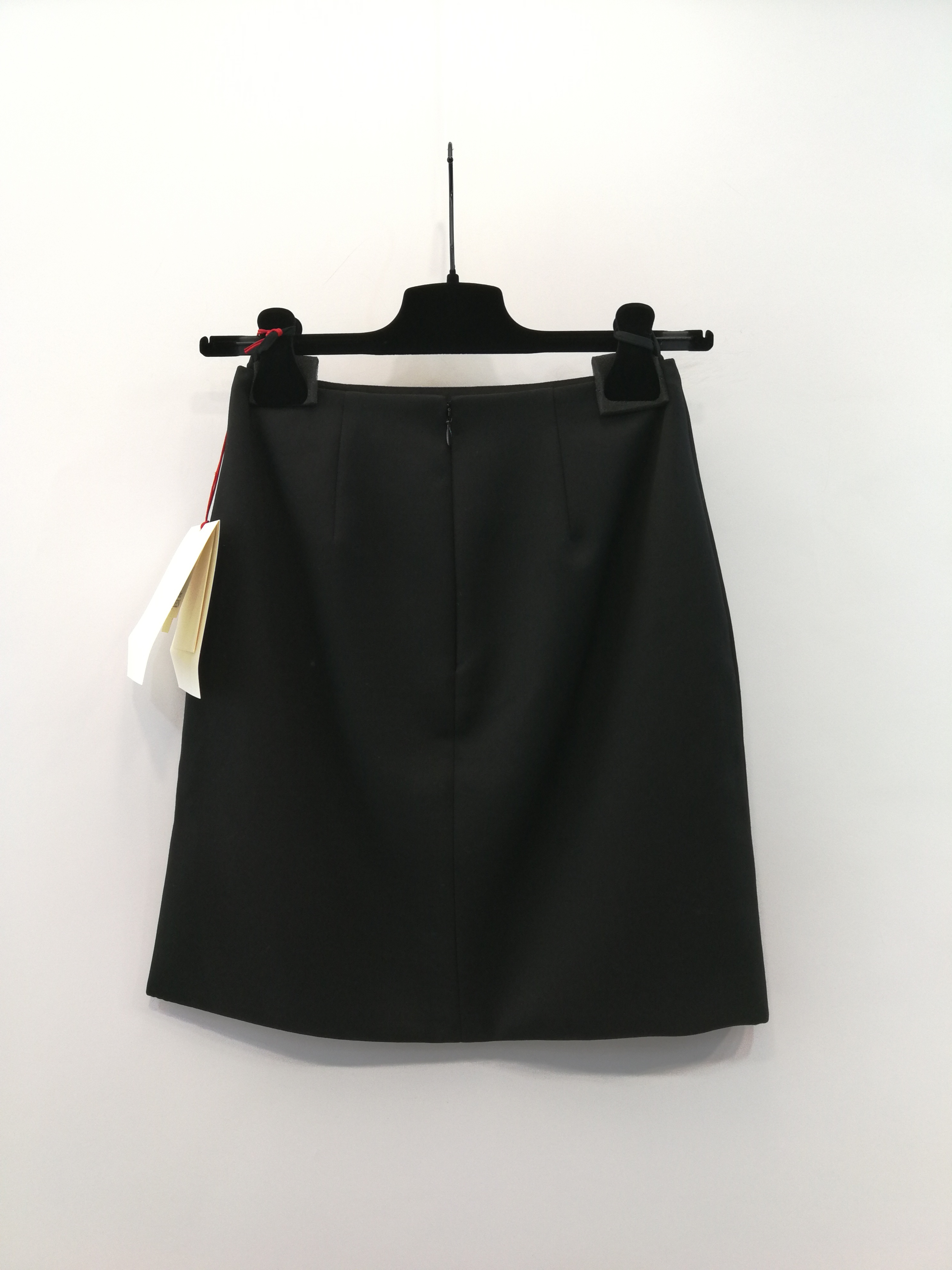 Alexander Mcqueen Side Slit Mini Skirt In Black