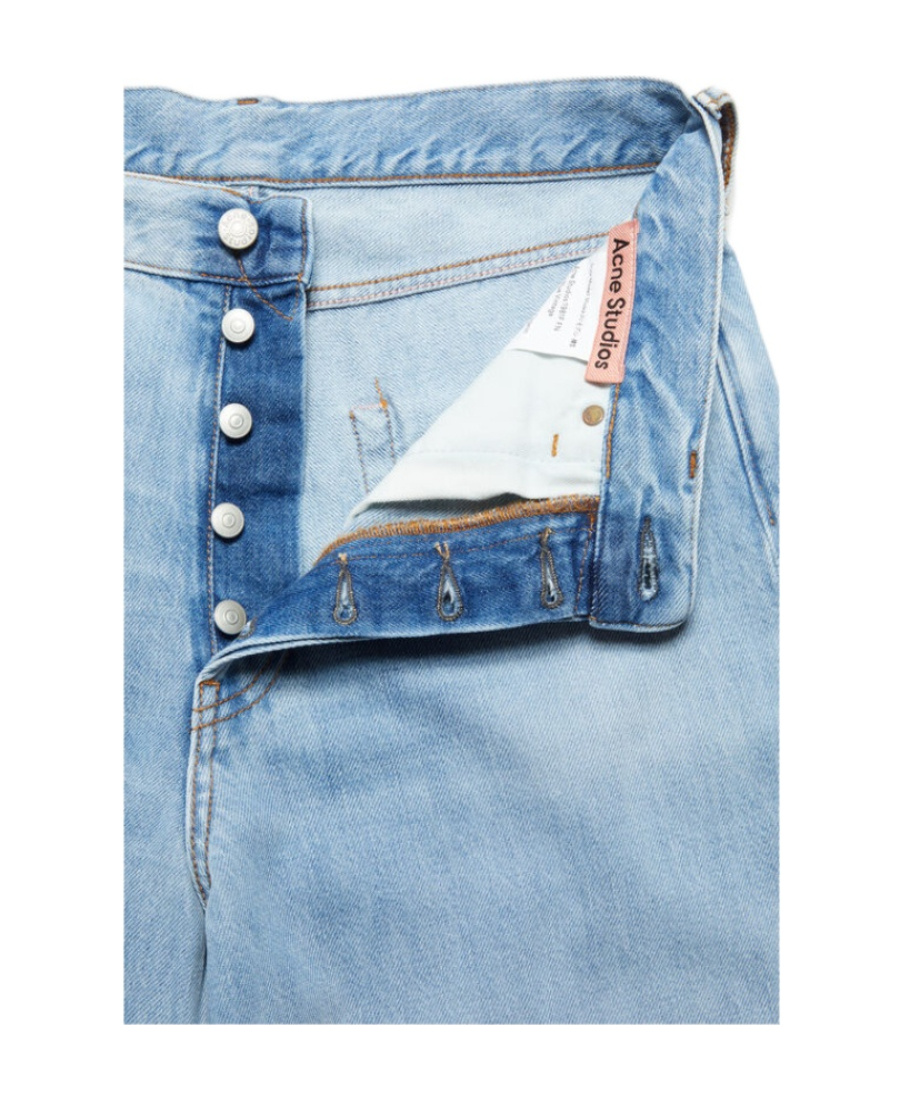 Acne Studios Mid-rise Wide-leg Jeans In Blue