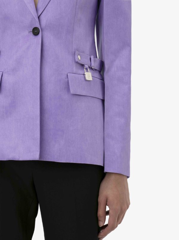 Jw Anderson Notched-lapels Button-fastening Blazer In Purple