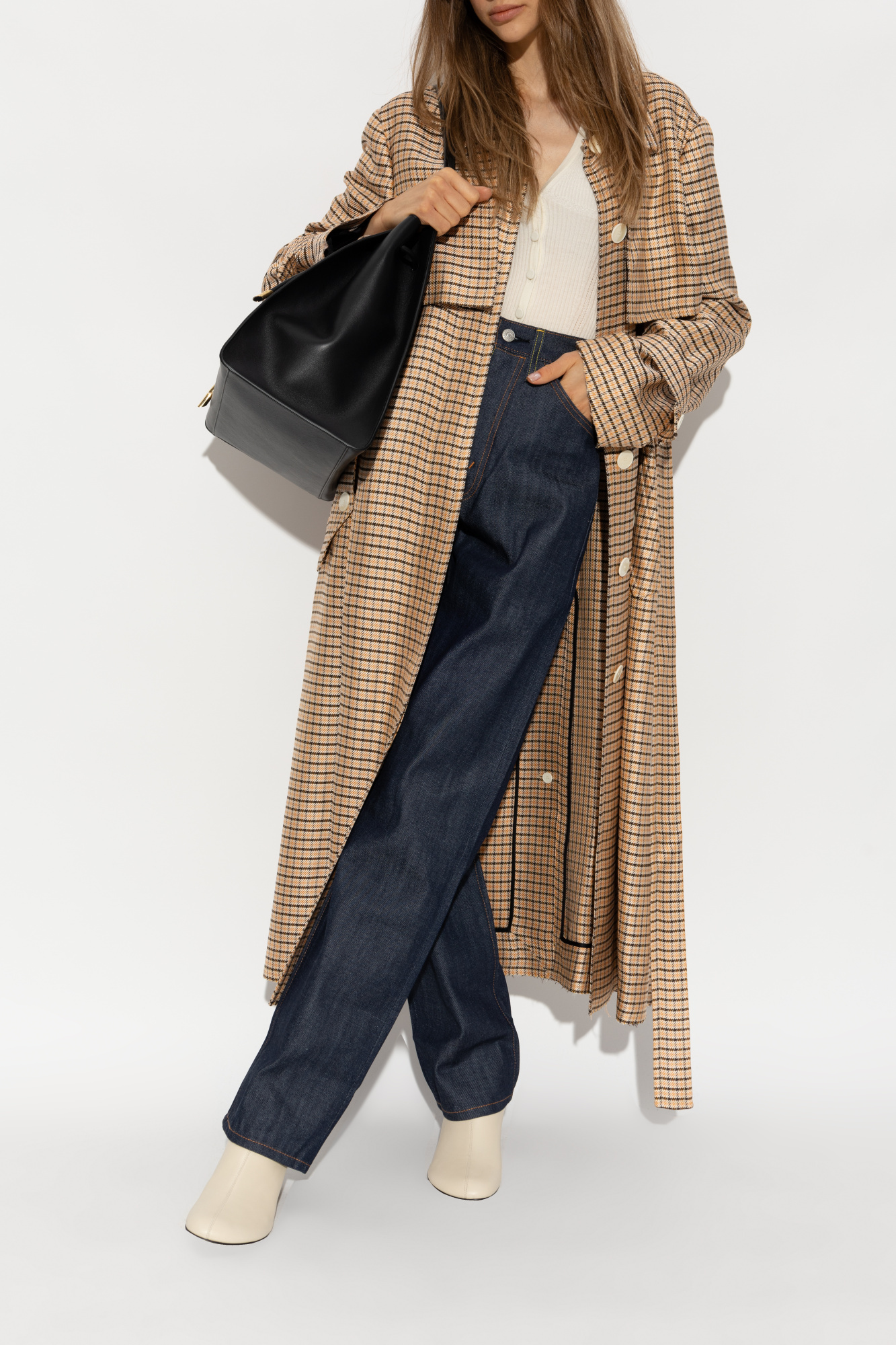 Lanvin Stiefeletten Mit Schlangen-effekt In Nude