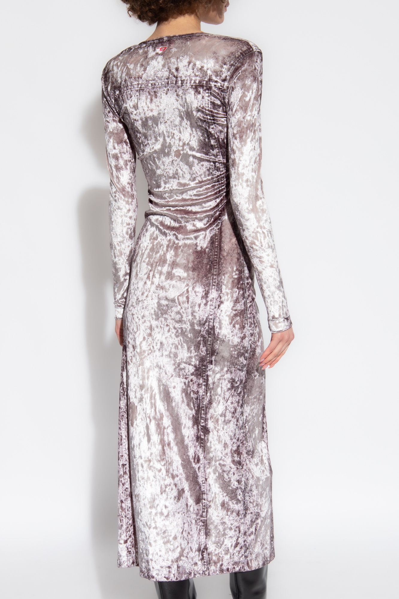 Diesel D Martel V-neck Midi Dress In Multicolor