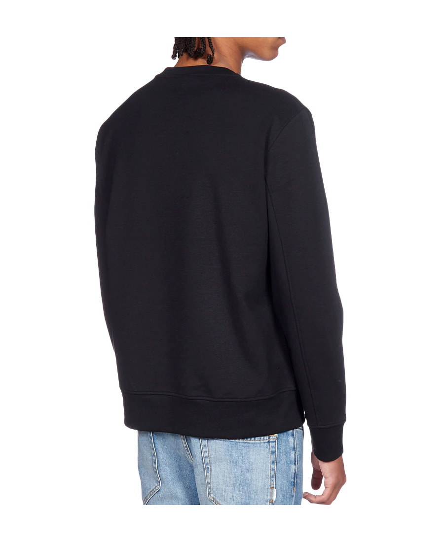 Neil Barrett Black Cotton Blend Logo Sweatshirt In Black