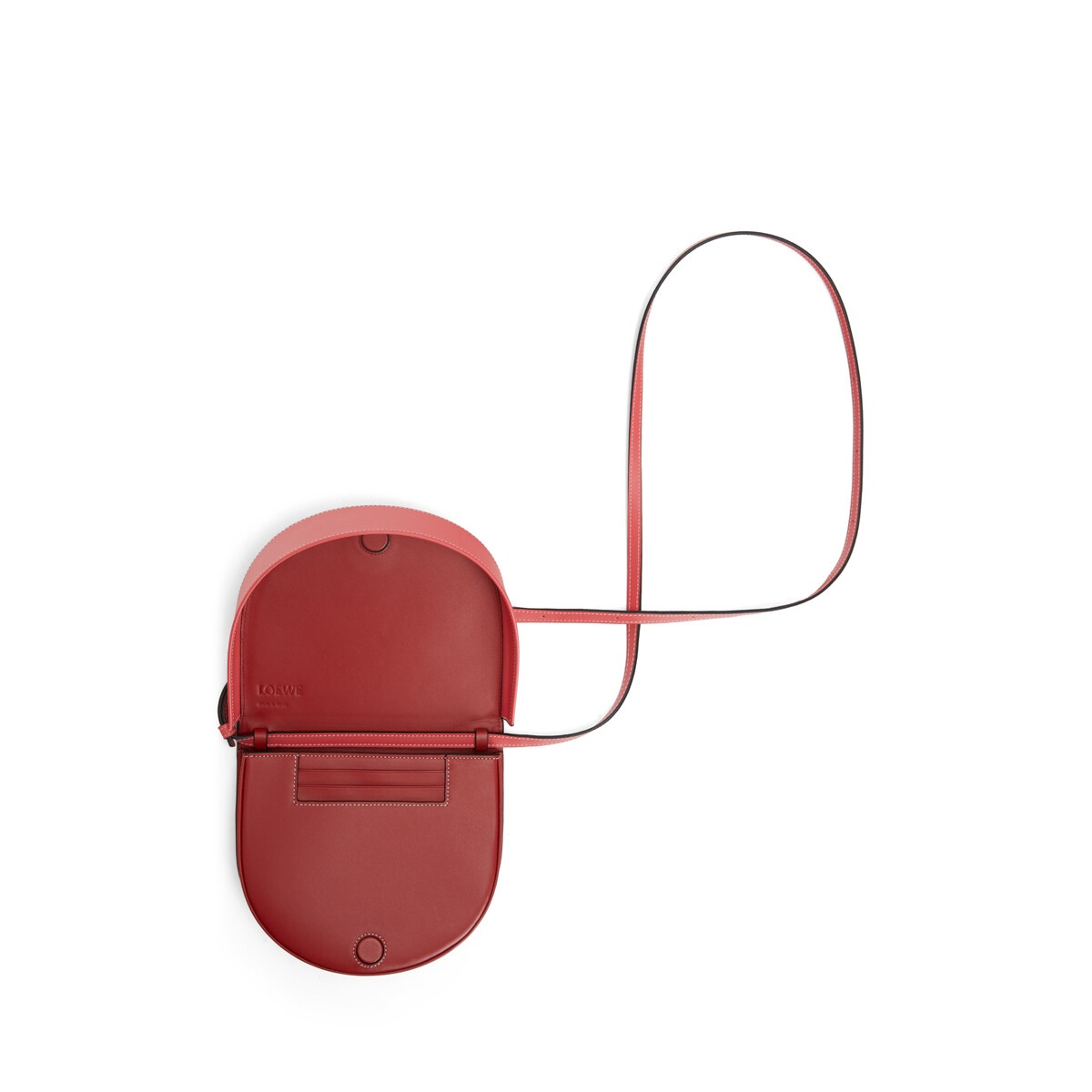 Loewe Heel Duo Crossbody Bag In Red