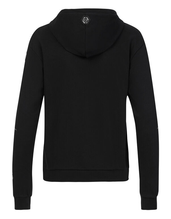PHILIPP PLEIN LOGO DETAILS HOODED HOODIE