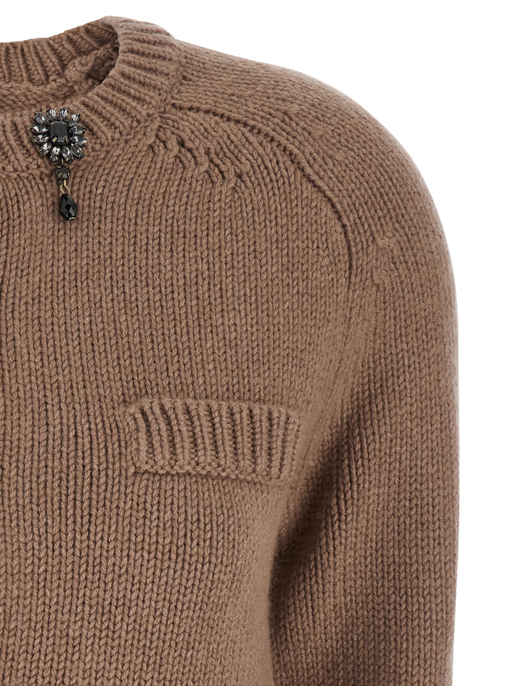 Max Mara Long-sleeved Cardigan In Brown