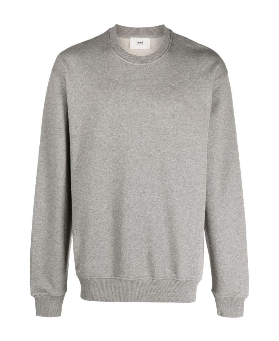 Ami Alexandre Mattiussi Long-sleeved Sweater In Gray