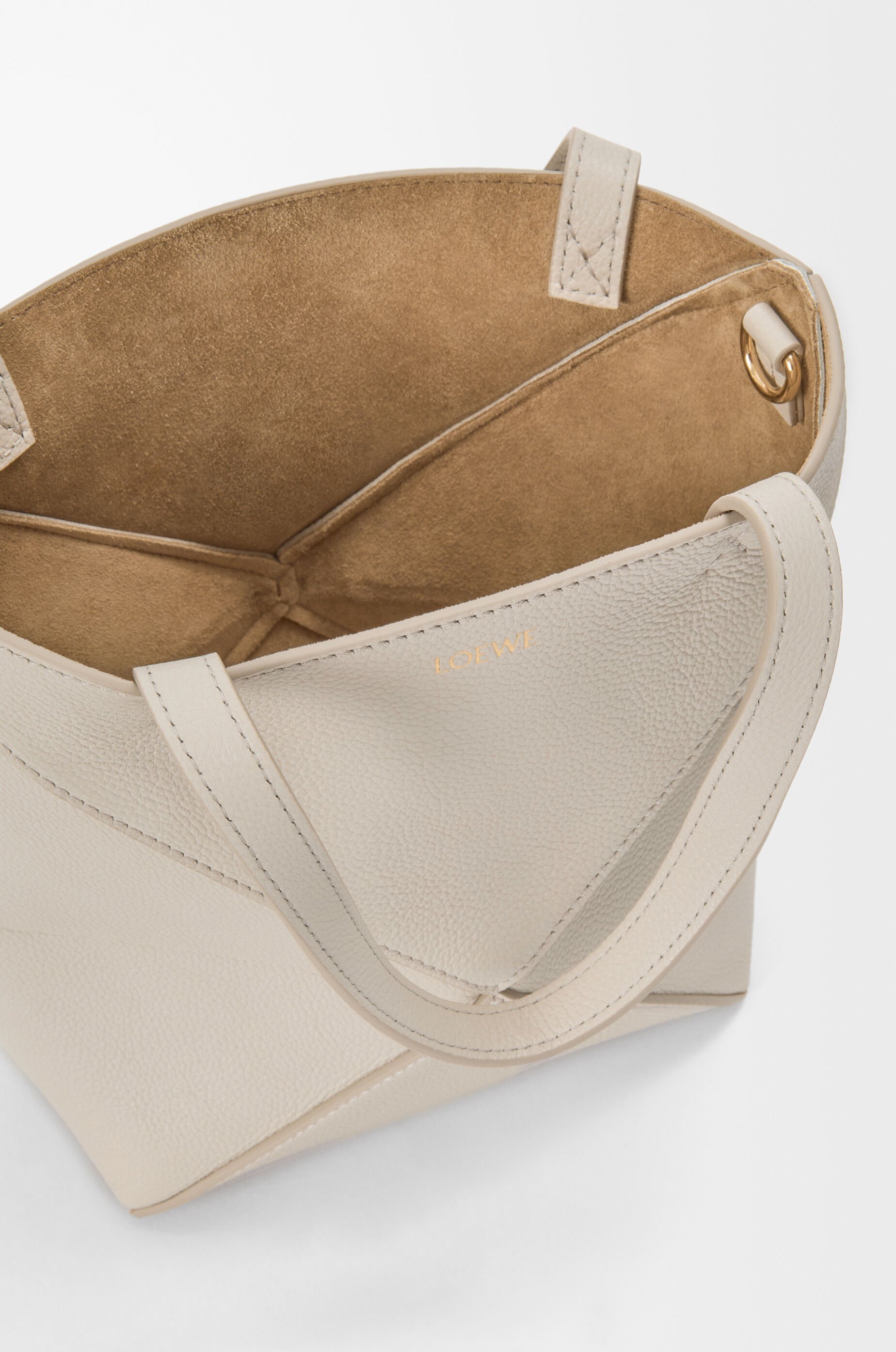 Loewe Mini Double Handle Shoulder Bag In Brown