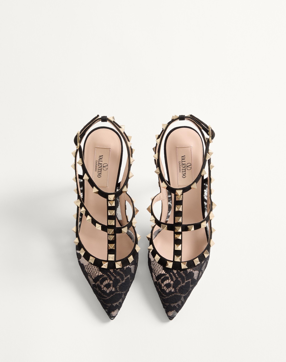 Valentino Pointed High-heeled Sandals In Black
