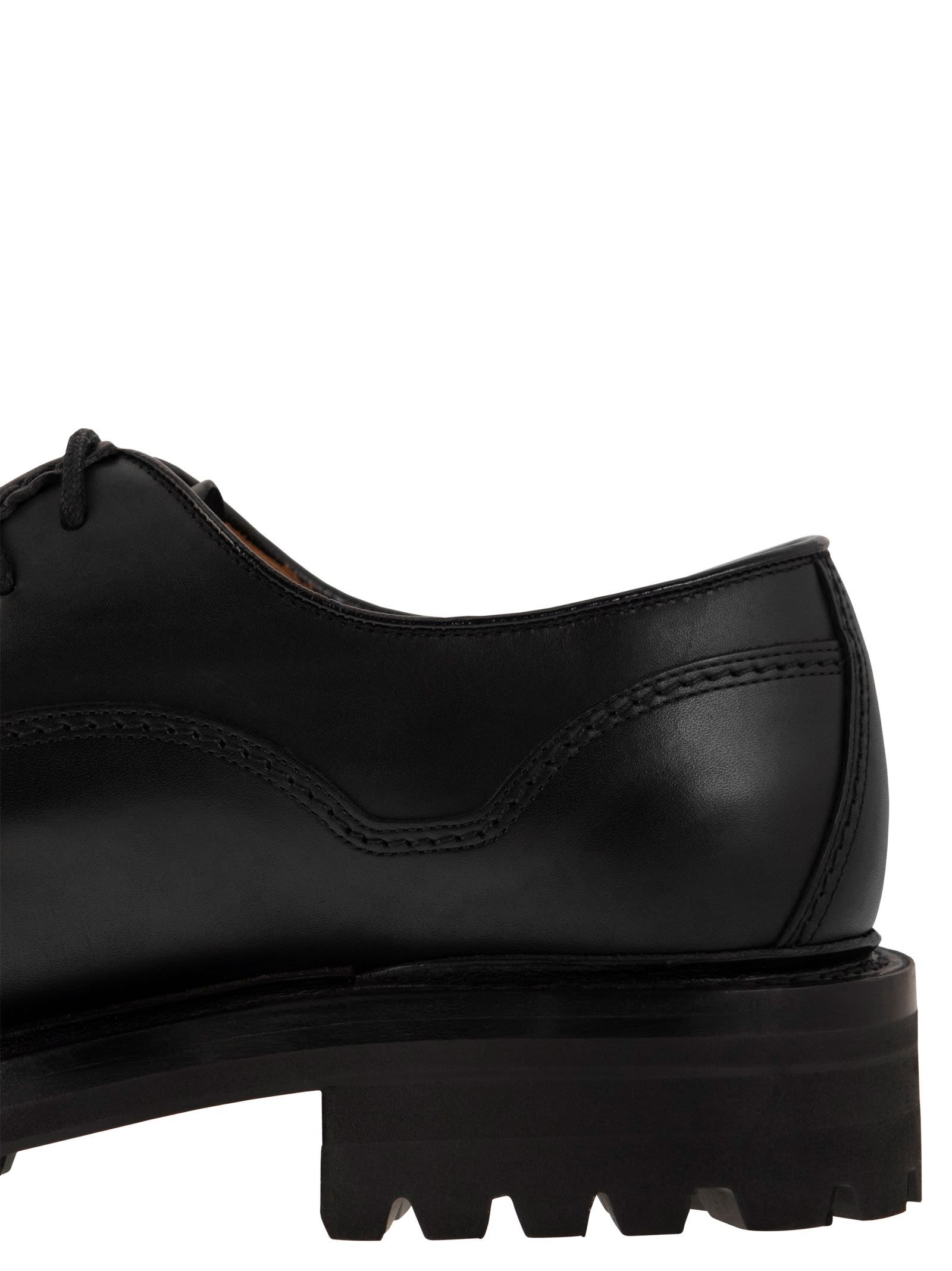 Church's Burnt Leather Lymington Lace Up Shoes In Black