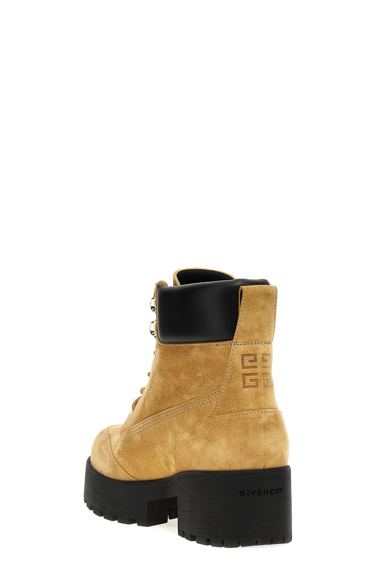 Givenchy Chunky Heel Suede Ankle Boots In Black