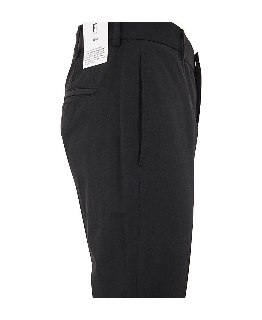 Pt01 Logo Casual Trousers In Black
