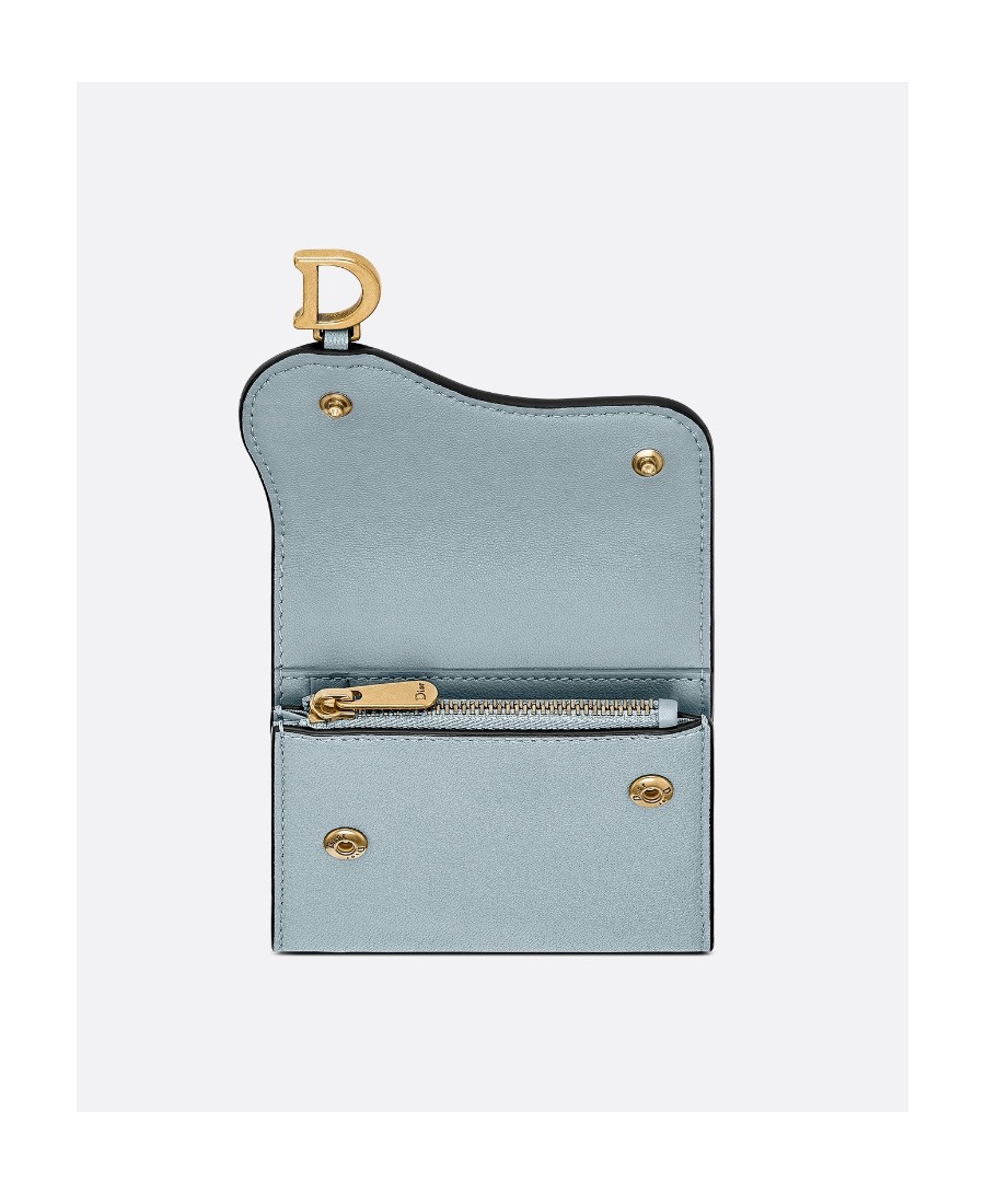 Dior Logo Wallet In Blue