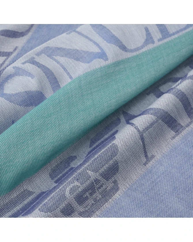 Emporio Armani Pattern Scarf In Gray