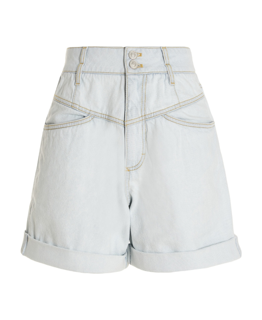 Kenzo High-waisted Denim Shorts In White