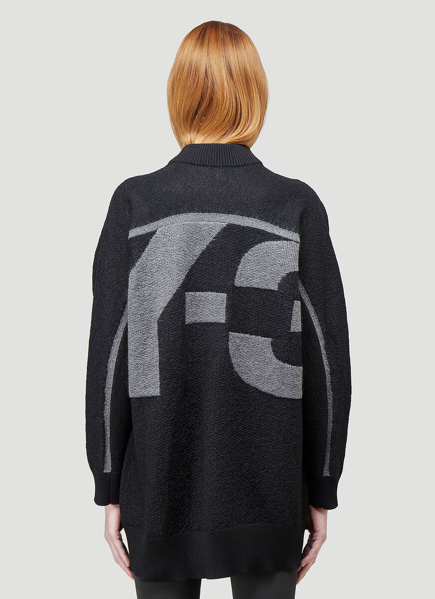 Y-3 Single-breasted Button-fastening Cardigan In Black