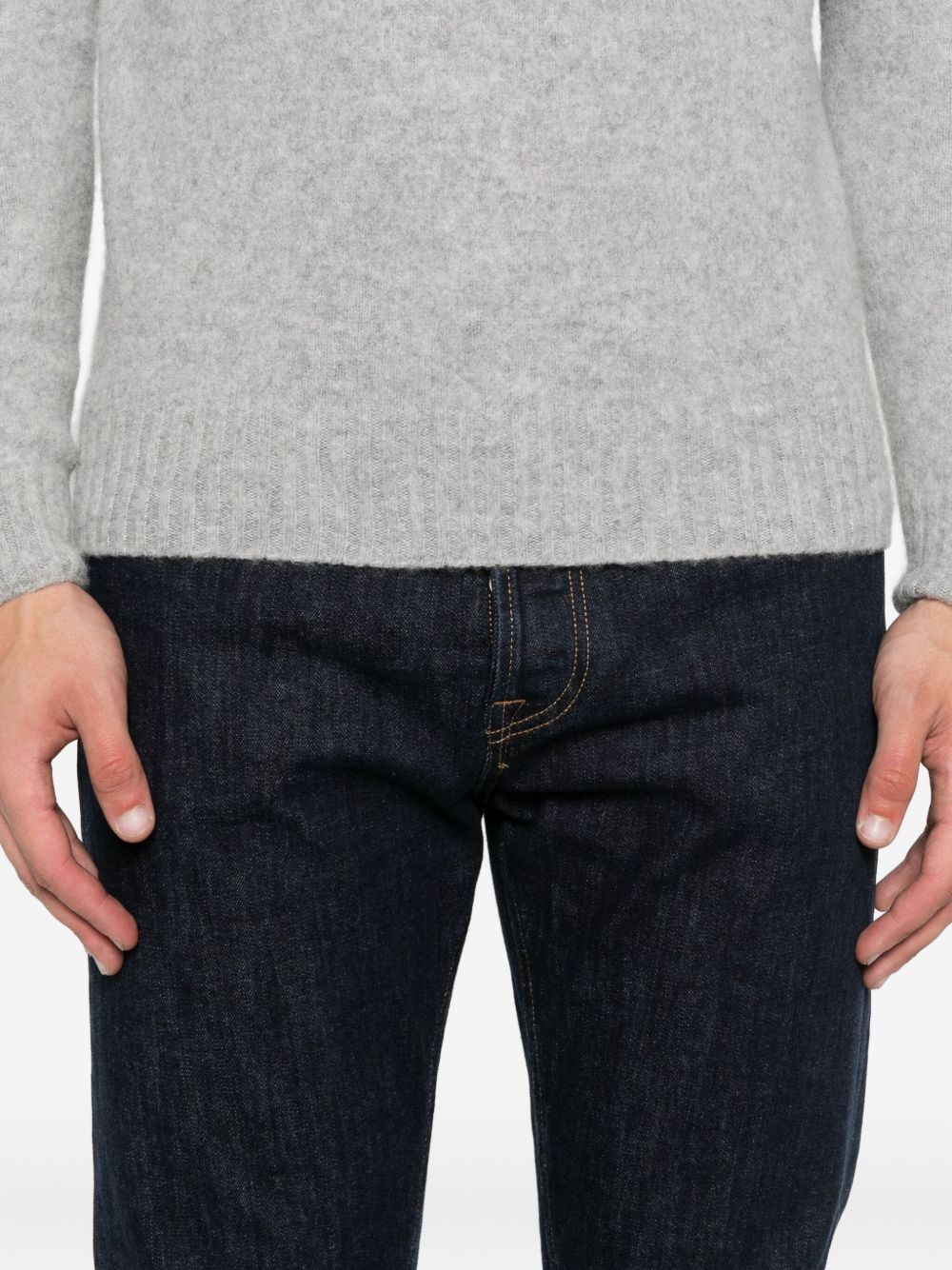 Dondup Denim Trousers With Belt Loops In Blue