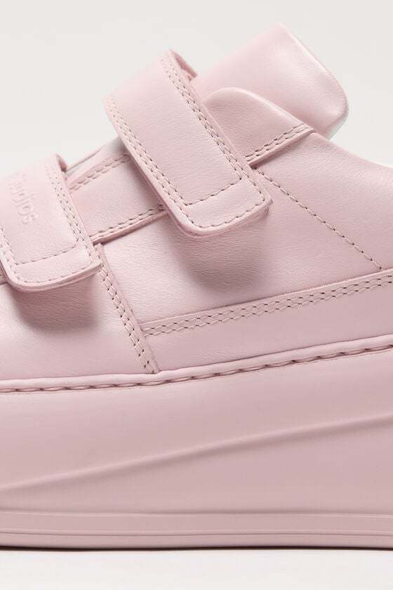 Acne Studios Velcro Strap Platform Sneakers In Pink