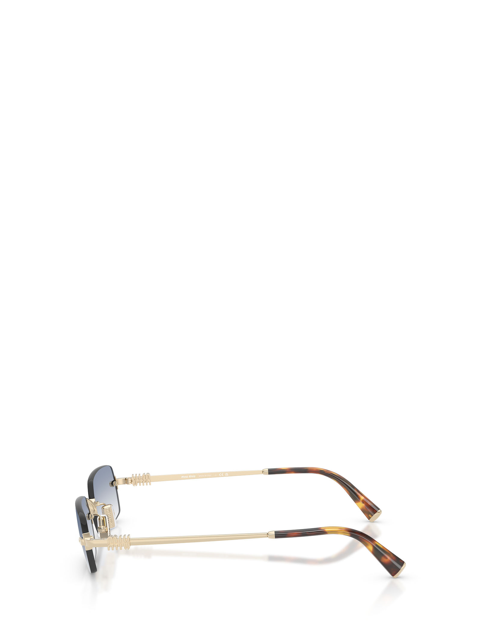 Miu Miu Rectangular Sunglasses In Gray