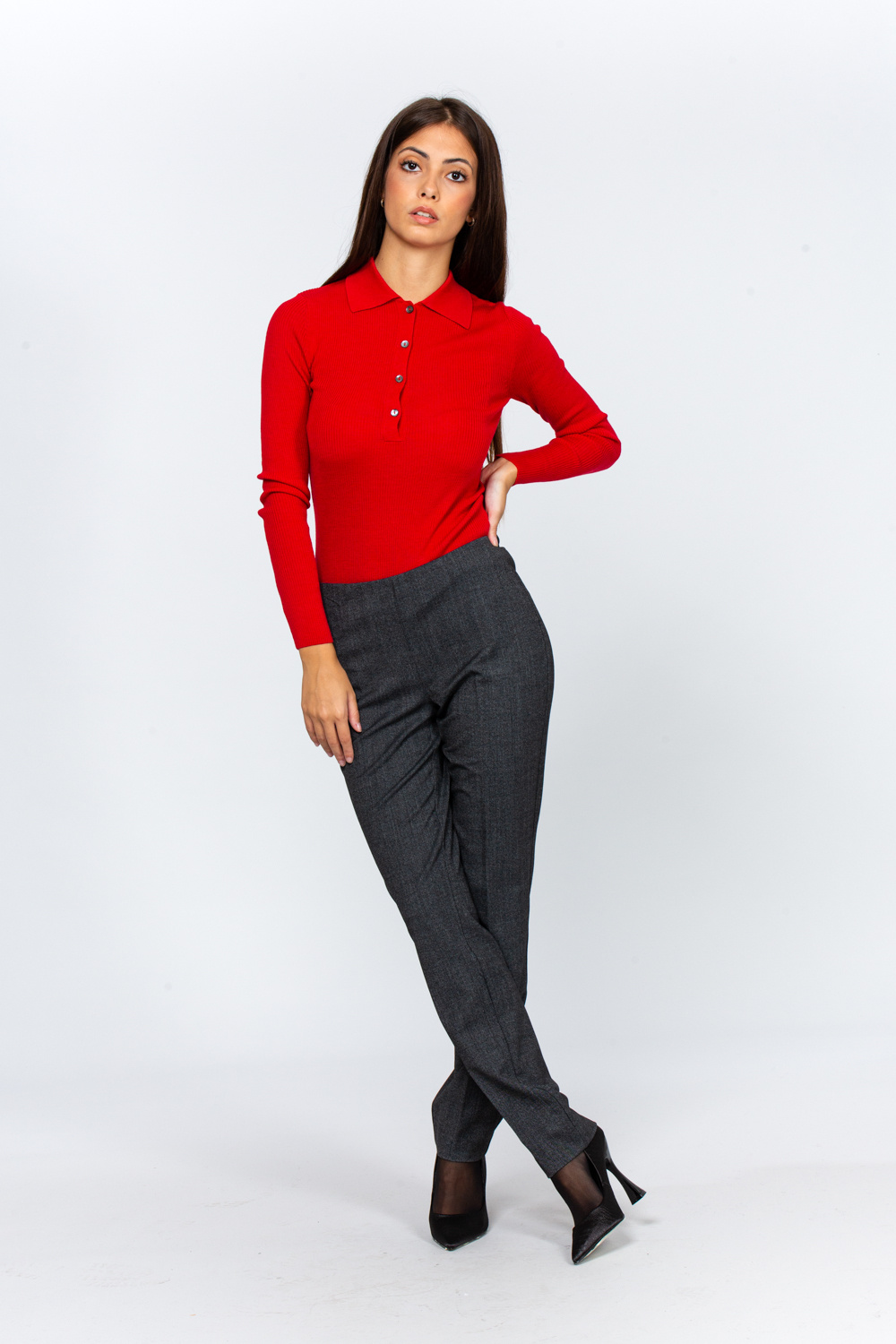 P.a.r.o.s.h Straight Leg Trousers In Black
