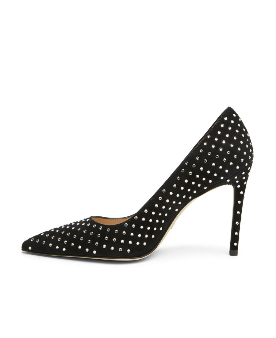 Stuart Weitzman Crystal-embellished Pointed-toe Pumps