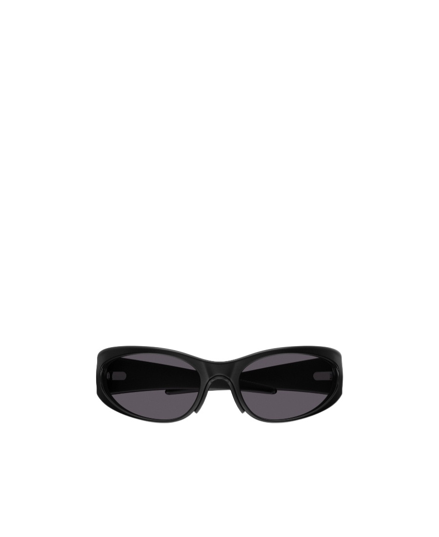 Balenciaga Reverse Xp Wrap Oval-frame Sunglasses In Black