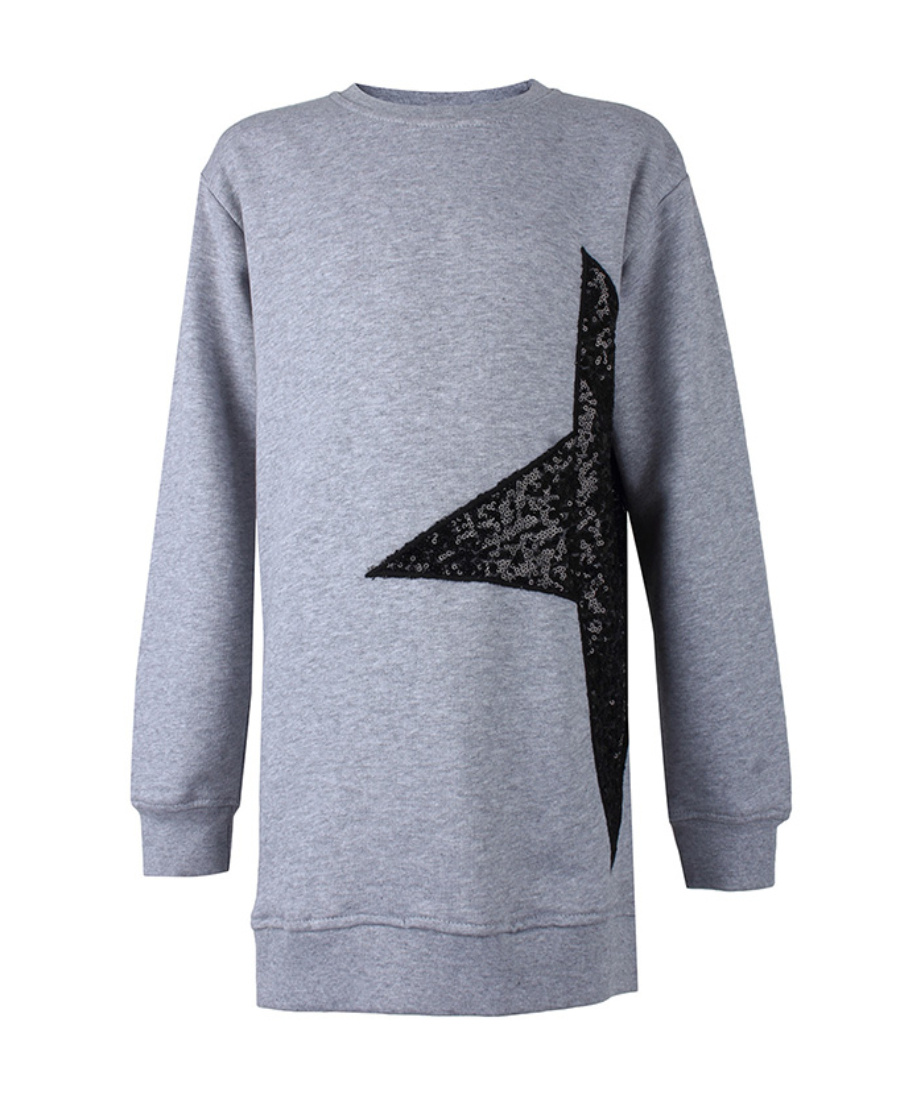 MSGM ROUND COLLAR LONG SLEEVE SWEATER