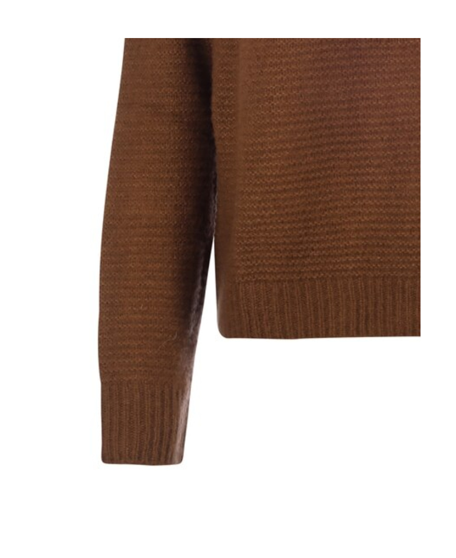 Max Mara Satrapo Round-neck Pullover In Brown