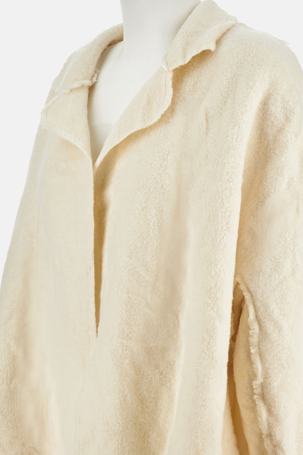 Daniela Gregis Lapel-detail Long-sleeve Jacket In Neutral