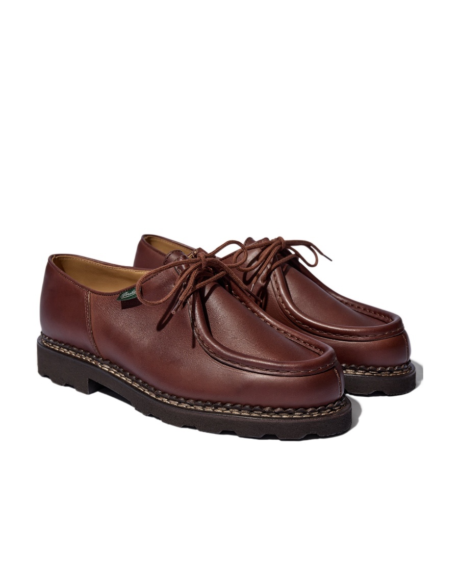 Paraboot Dark Brown Leather Dress Shoes In Brown