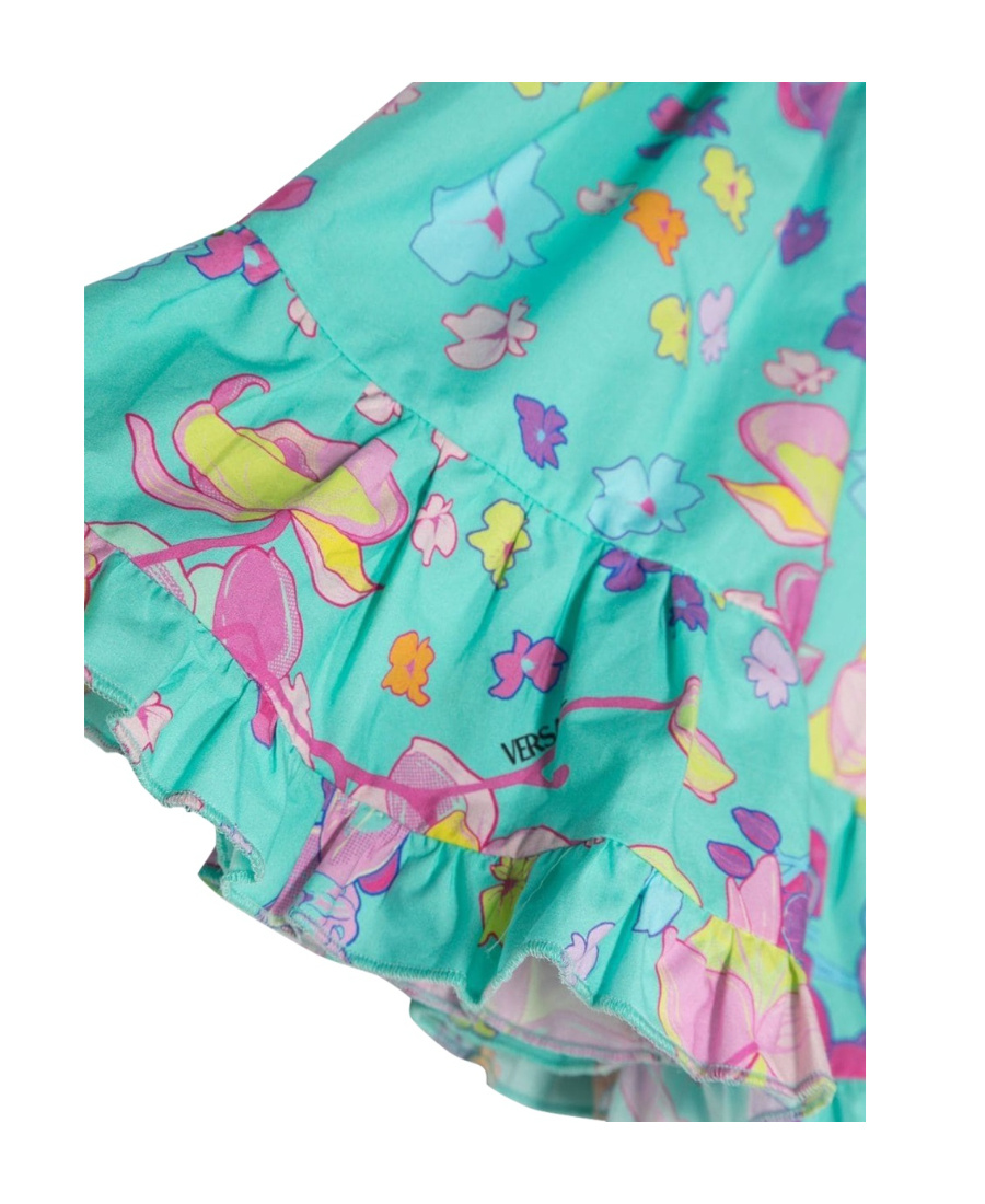 Versace Floral-print Sleeveless Dress In Multicolor