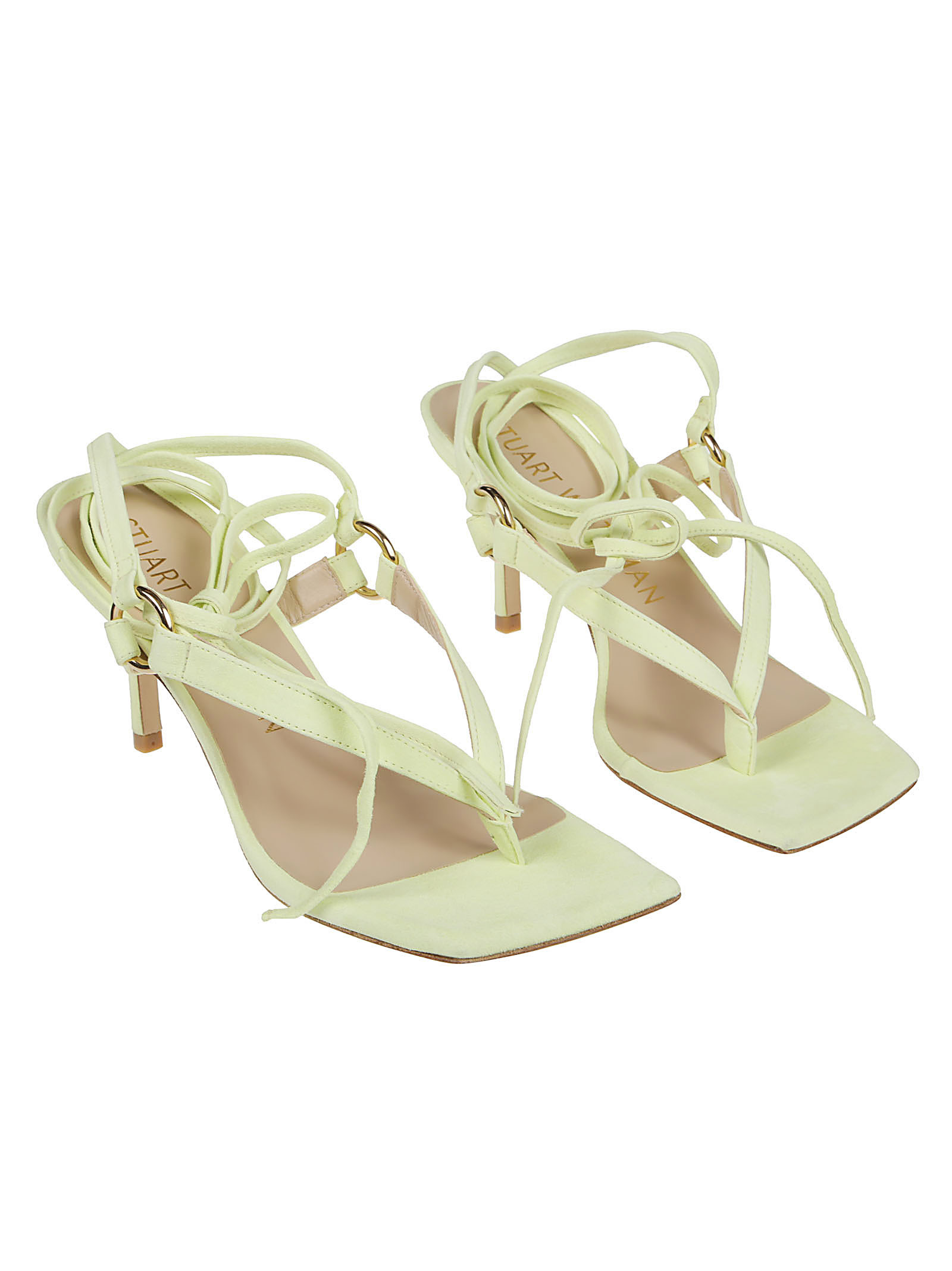 Stuart Weitzman Multi-tie High-heeled Sandals In Nude