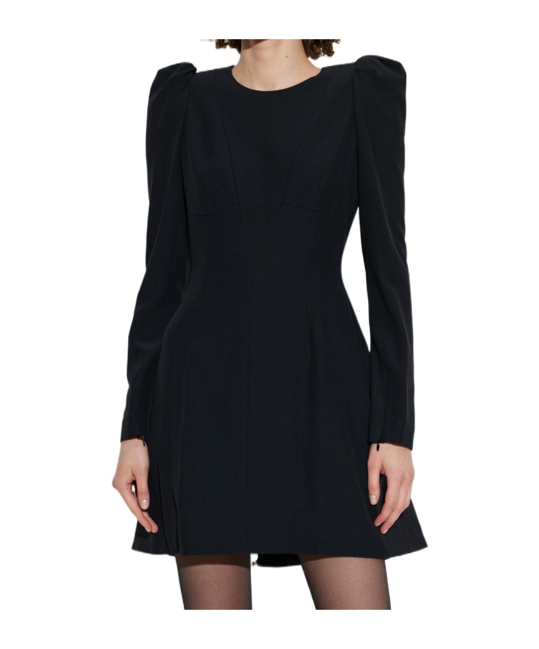 Alexander Mcqueen Long Sleeve Dress In Black