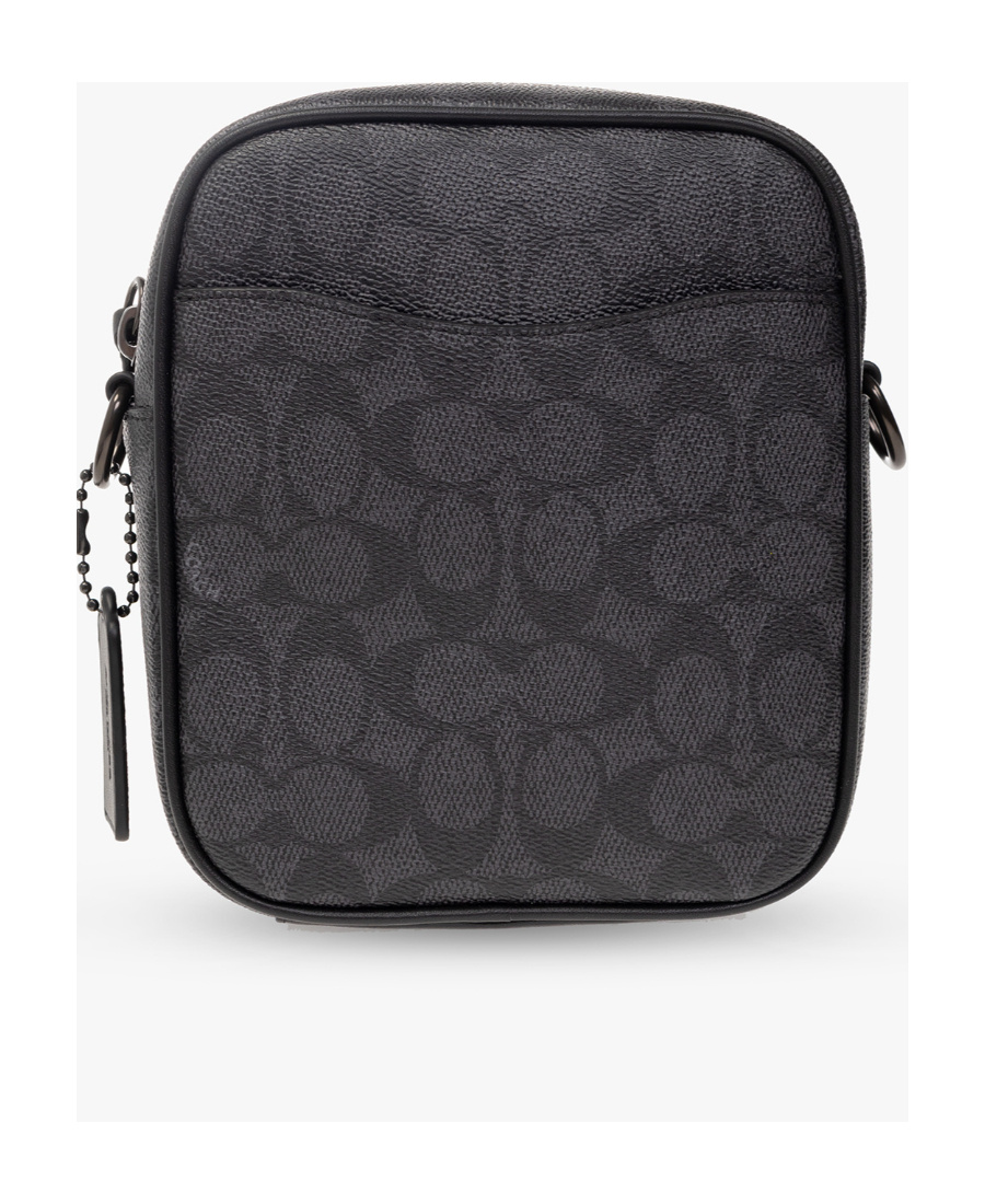 Coach Coated-canvas Messenger Bag In Black