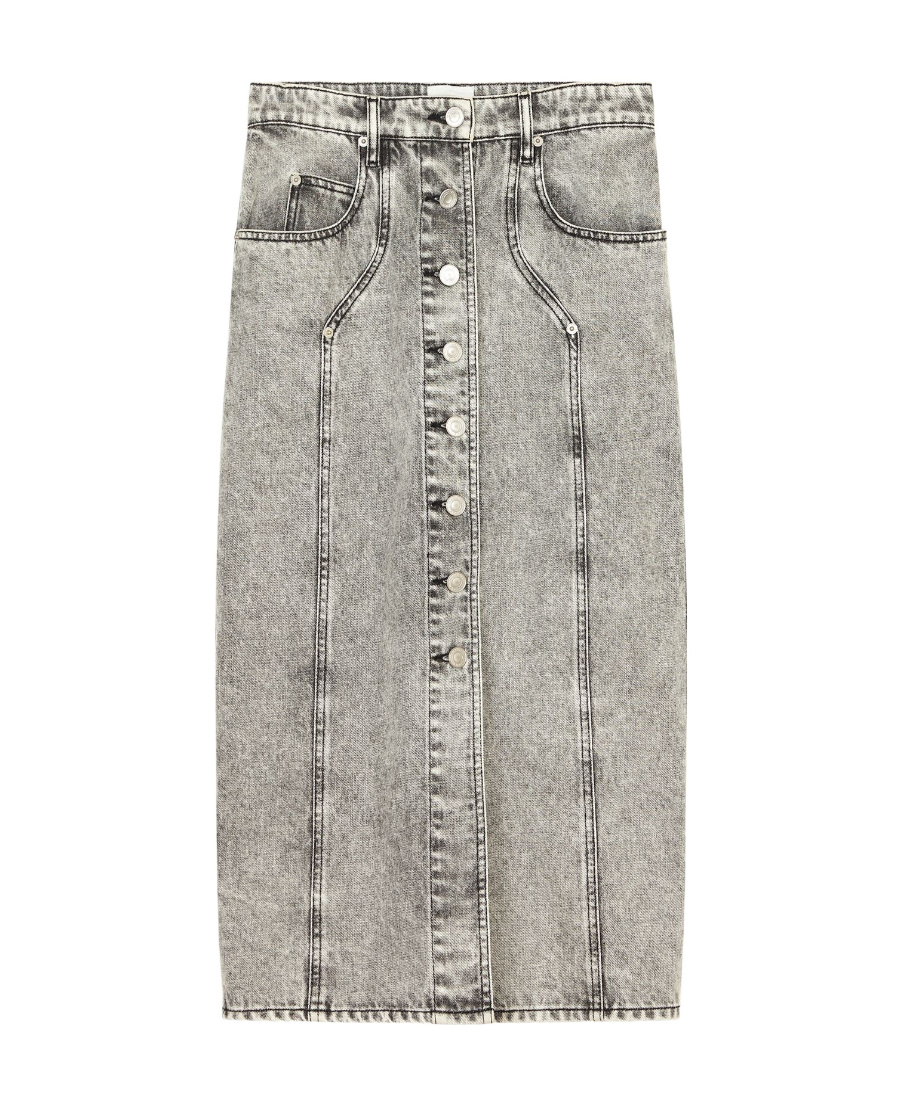 Isabel Marant Étoile Vandy Denim Skirt In Gray