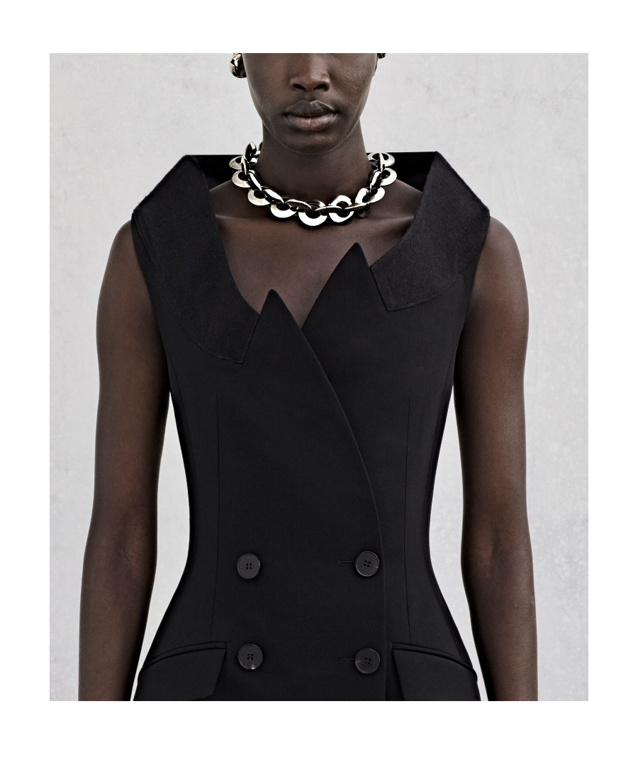 Alexander Mcqueen Eyelet Chain Choker Necklace In White