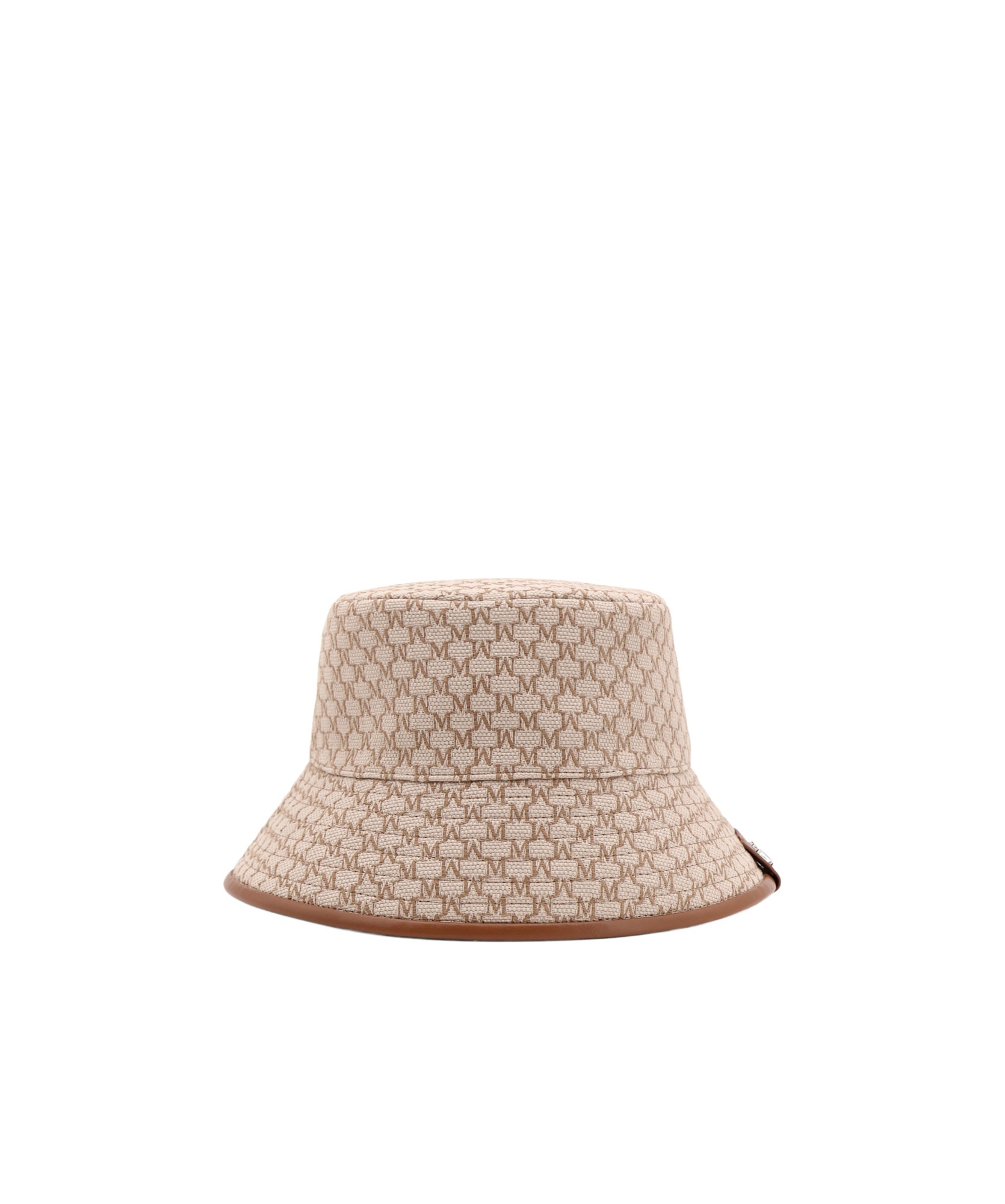 Max Mara Logo Plaque Bucket Hat In Nude