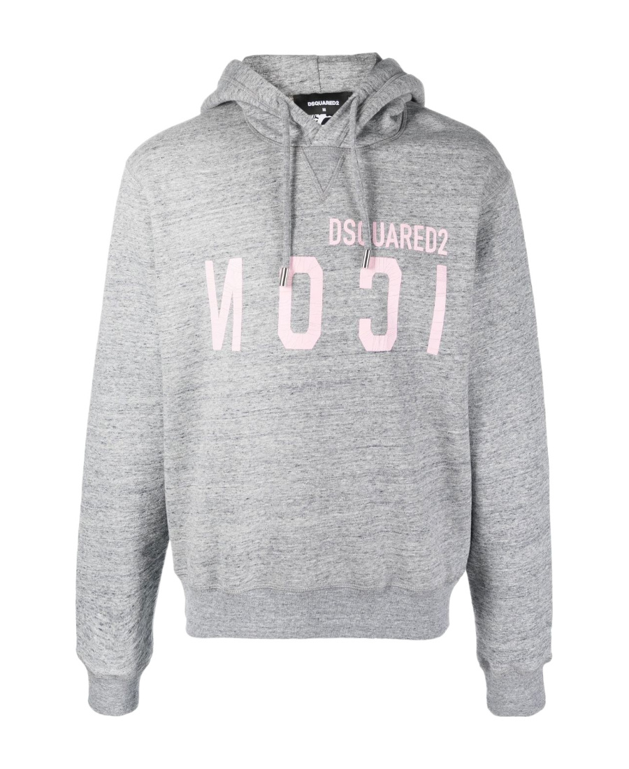 Dsquared2 Reverse Icon-logo Hoodie In Gray