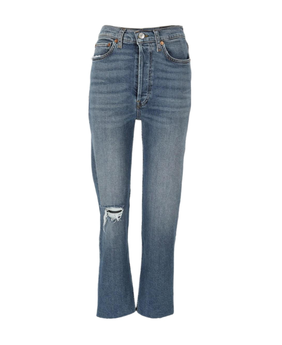 Re/done High-waisted Jeans In Blue