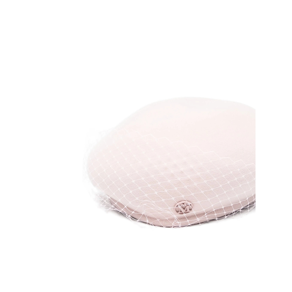 Maison Michel Bonnie Veil Beret Hat In White