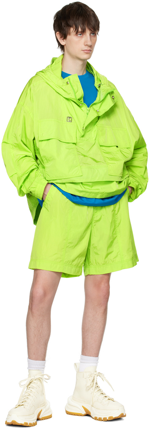 Wooyoungmi Elastic And Loose-fitting Shorts In Green